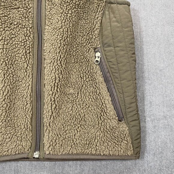 Patagonia Synchilla Womens Full Zip Fleece Vest Olive Green Logo Size Small - Picture 7 of 13
